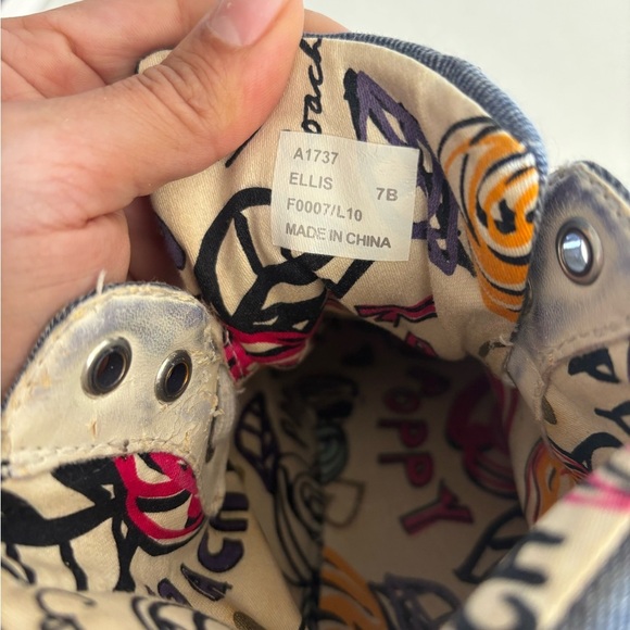 Coach Ellis Denim Poppy High Top Women Sneakers Shoes Size 7 B - Picture 11 of 11